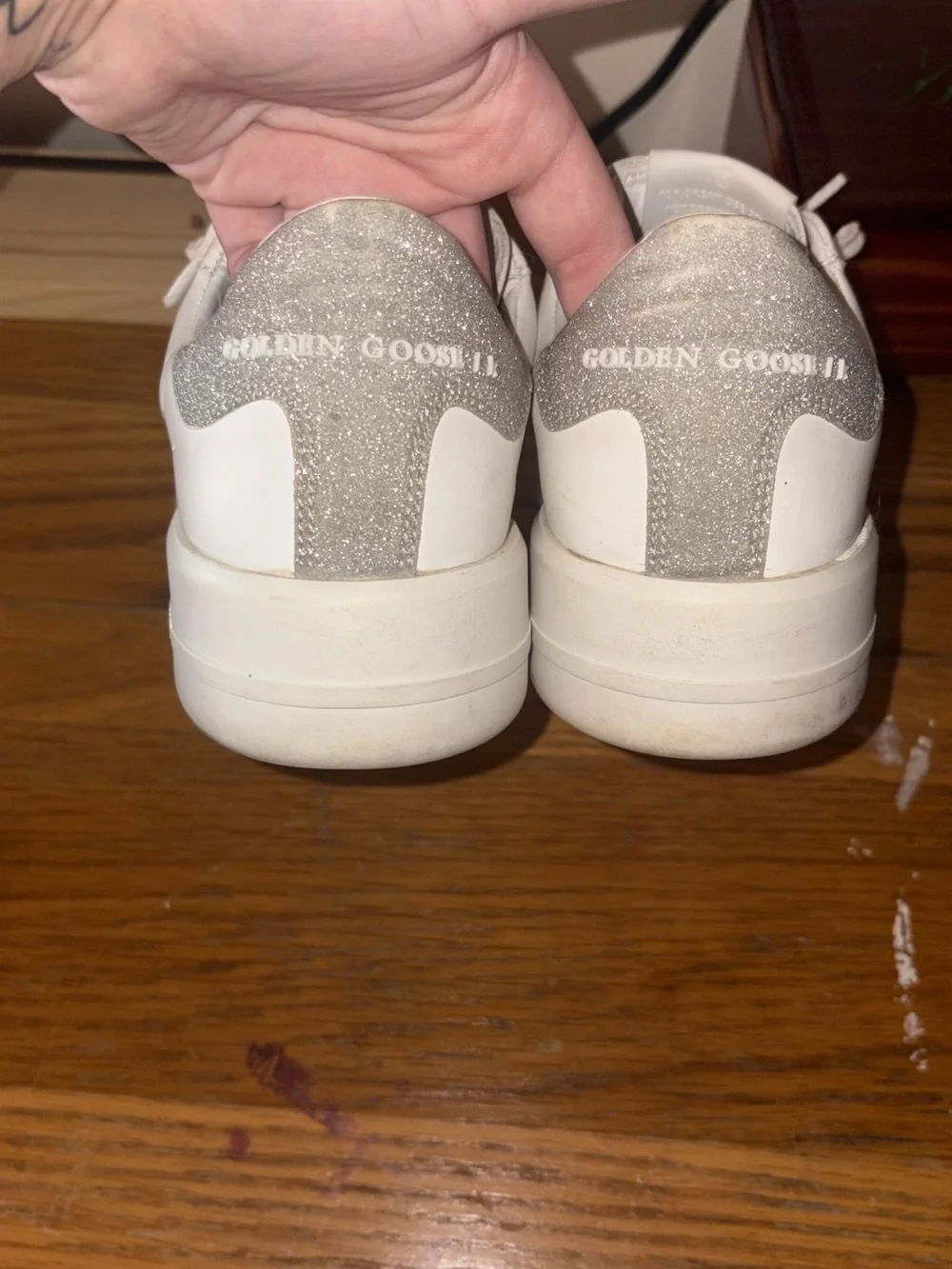 Golden Goose white leather